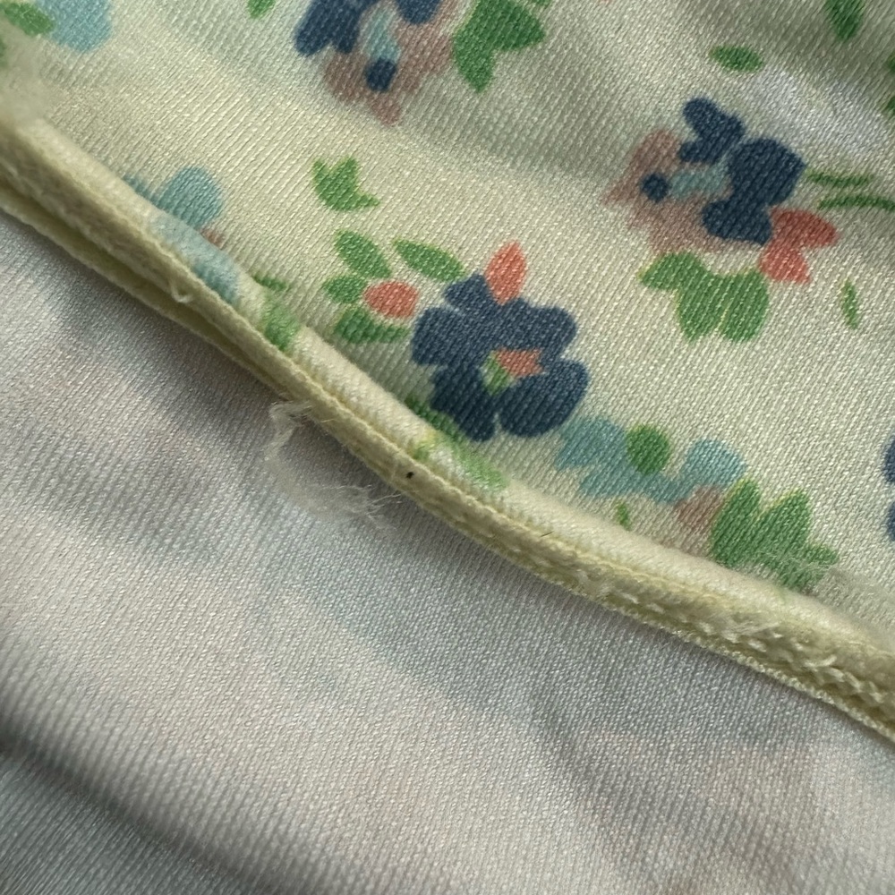 Anthropologie Floral Crop Cami Top in Yellow Straps Size L/XL - Picture 6 of 14